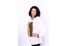 Ie damă cu mânecă lungă cu motiv tradiţional brodat